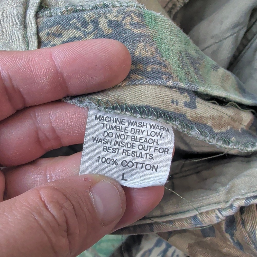 Rattlers Brand Size L Mens Realtree Camo Cargo Pants Made in USA Cotton Hunting - Picture 4 of 10